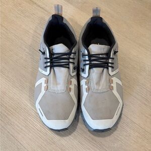 On Running Women’s Sneakers in Light Gray and White with Dark Gray